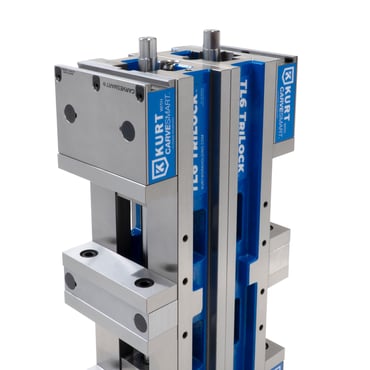 TriLock jaws can be flipped to use standard bolt-on jaw plates