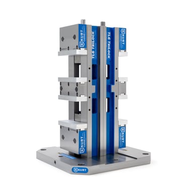 Kurt TriLock Back-to-Back Vises for horizontal machining centers
